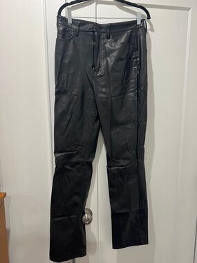 AFRM Black Faux Leather Pants